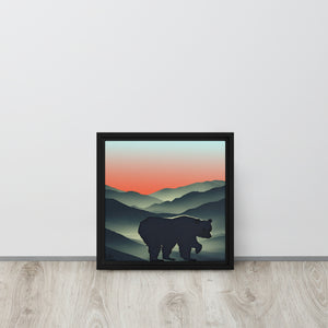 Appalachian Black Bear Framed Canvas