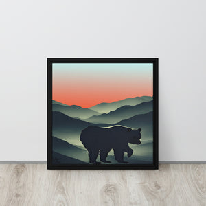 Appalachian Black Bear Framed Canvas