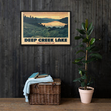Load image into Gallery viewer, Vintage Deep Creek Lake Framed Canvas
