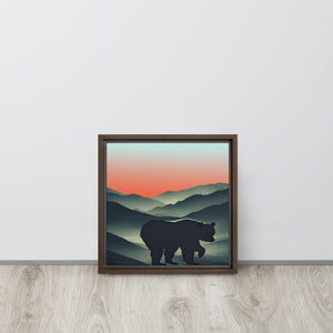 Appalachian Black Bear Framed Canvas