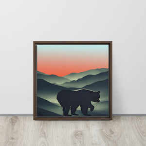 Appalachian Black Bear Framed Canvas