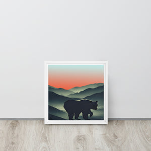 Appalachian Black Bear Framed Canvas