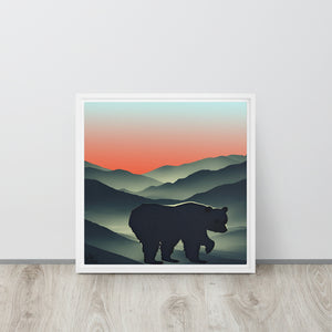 Appalachian Black Bear Framed Canvas