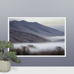 Foggy Appalachian Mountains -Framed canvas