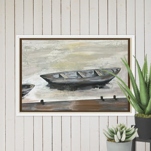 Row Boat on Deep Creek Lake - Framed Canvas