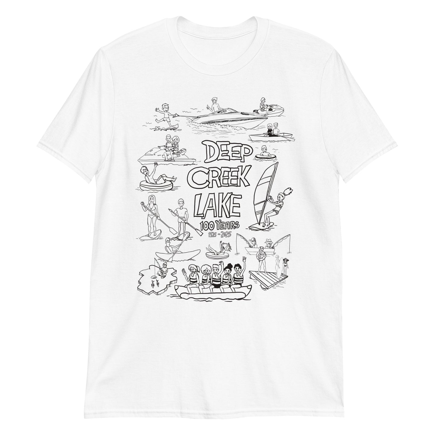 Deep Creek Lake 100 Years 1925-2025  Unisex T-Shirt